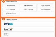 Top-up and payment methods in Codashop 